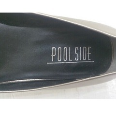 美品　POOL SIDE プールサイド パンプス サイズ38 シルバー　グレー　24cmの画像