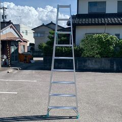 【ジモティ限定特価】 ALINCO アルインコ MA-270FG 9段脚立 ハシゴ 梯子 NHL-36 アルミ ハシゴ兼用脚立 A0178の画像