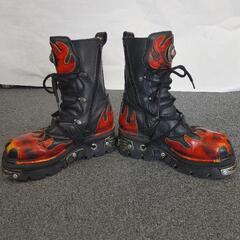 NEW ROCK ニューロック ファイヤーブーツ メタルバックルの画像