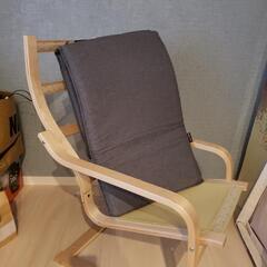 【運び出し可能な方】リラックスチェア　グレー　シート洗濯可の画像