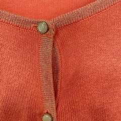 GLACIER オレンジ ニット カーディガン 七分袖 Lサイズ 美品の画像