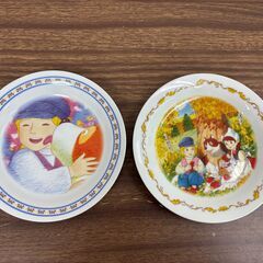 【お売りします】非売品 フランダースの犬 お皿 プレート 食器 2枚セット 春 紅葉の画像