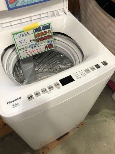 配送可【ハイセンス】5.5K洗濯機★2025年製　分解クリーニング済み/6ヶ月保証付き【管理番号11508 比】