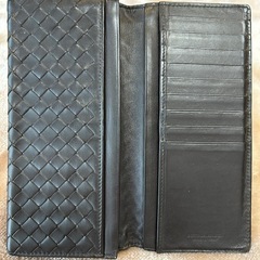 ボッテガヴェネタメンズイントレチャートロングウォレット二つ折り長財布レザー札入れ男性用紳士本革牛革ユニセックスレディース女性用婦人の画像
