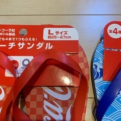 新品未使用 コカコーラ　ビーチサンダル　４つセットの画像