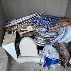 鉄くずなど解体ゴミ/鉄屑/金属スクラップ/ガスコンロ/パラボラアンテナ/その他ゴミの画像