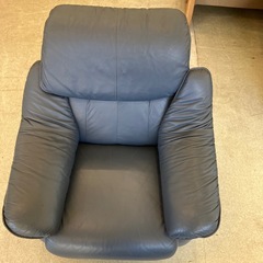 K2508-168 1人掛けソファ ブルーグレー② キズ汚れ有りの画像