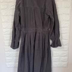 ehka sopo グレー 長袖 ひざ丈ワンピース Fサイズの画像