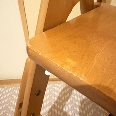 【取引完了】
天然木　ベビーチェア　折り畳み可能の画像