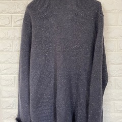 ZARA MAN ダークグレー ニットカーディガン Lサイズの画像
