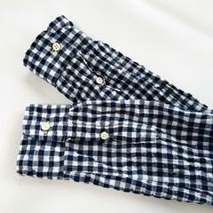 【美品 / Spick&Span】シャーリングギンガムシャツ シワ加工 サイズFの画像