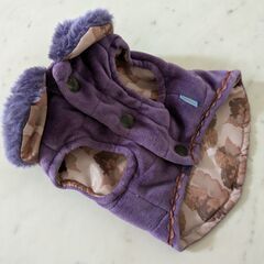 ８．小型犬用　お洋服　ペットパラダイス　衿ボア　綿入りコート　３Sの画像
