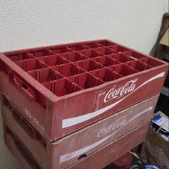 マニア必見!お得な3ケースセット♪昭和レトロ コカ・コーラ プラスチック製瓶ケース 2ダース入り用（クレート）※直接手渡し限定で場所は東京都武蔵村山市の画像