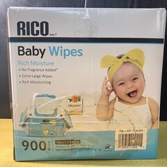 T551-1492255使用期限2027/5/27 RICO 赤ちゃん用 おしりふき 900枚 100枚個装ｘ9個入り 無香料のウェットタイプ 高保湿成分配合の画像