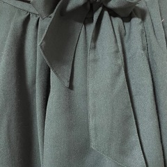 INGNI イング　ダークグリーン フレアスカート リボン付き Mサイズの画像