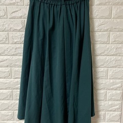 INGNI イング　ダークグリーン フレアスカート リボン付き Mサイズの画像