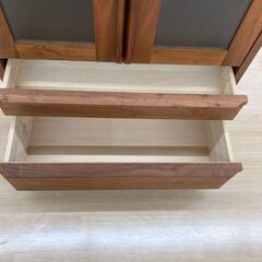 ★ジモティ割引あり★【リユースのサカイ野々市店】食器棚(2枚扉) 茶 相 W(幅)80×D(奥行き)39×H(高さ)180cm ※クリーニング済みの画像