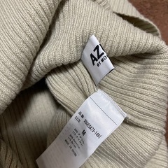 AZUL BY MOUSSY グリーン Vネック ニットワンピース 長袖 Mの画像