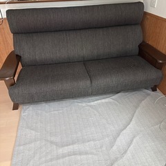 ソファー３人掛け　ダークブラウンの画像