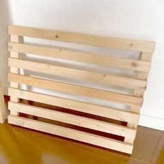 【美品】パイン材　木製ラック　4段　143㎝　の画像
