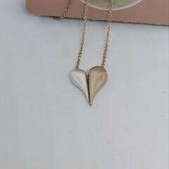 (新品)yumi ハート型ネックレス[金銀]の画像