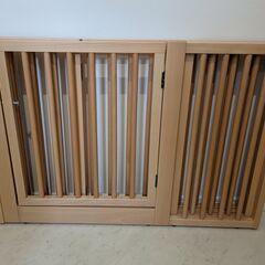 【未使用】石崎家具　天然木・日本製　折りたたみ　ワンタッチペットサークル　Sサイズの画像