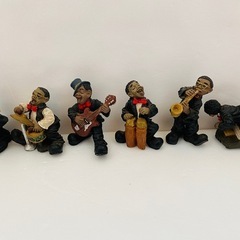 JAZZ ジャズバンド 人形 置物 フィギュア 6体セット アンティーク レトロの画像