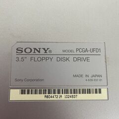 【SONY】 ソニー PCGA-UFD1 フロッピーディスクドライブ FLOPPY DISK DRIVE  バイオ VAIO 3.5インチFDD ジャンク品 A0180の画像
