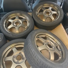 TE37 14インチ　5J 45 4本 RAYS 送料無料 レイズ VOLK RACING TE37 (BR) 5J-14 +45 4H-100
