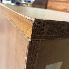 【お盆セール】timber land 木製ミニキャビネット 引出し3段6杯 50cm×30cm×高さ52cmの画像