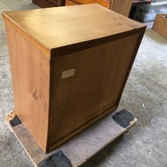 【お盆セール】timber land 木製ミニキャビネット 引出し3段6杯 50cm×30cm×高さ52cmの画像