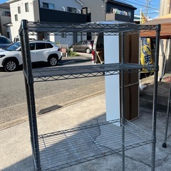 メタルラック　スチールラック　シルバー　家具　インテリア　4段　四段【90×45×155】の画像
