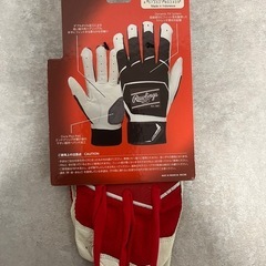 新品！Rawlings バッティング用手袋 L レッド/ホワイトの画像