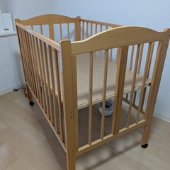 ベビーベッド　ワンタッチハイベット　石崎家具の画像