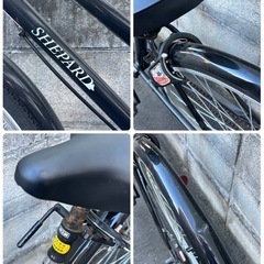 自転車 27インチ 黒 ブラック ママチャリ シティサイクル SHEPARD 切替なし 札幌市白石区の画像