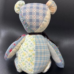 ハンドメイド　パッチワーク　くま　熊　テディベア　の画像