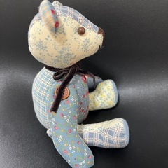 ハンドメイド　パッチワーク　くま　熊　テディベア　の画像