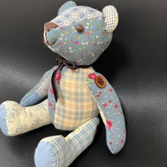 ハンドメイド　パッチワーク　くま　熊　テディベア　の画像