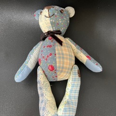 ハンドメイド　パッチワーク　くま　熊　テディベア　の画像