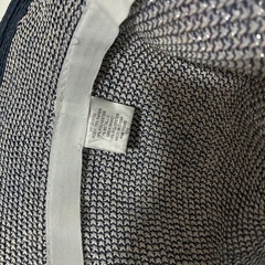 ネイビー×シルバー　麦わら帽子の画像