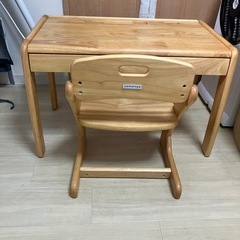 美品　Buono 学習机 椅子 セット 木製 子供用　Yamatoya ブォーノ3 デスク＆チェアセットの画像