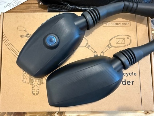 バイク用 ミラー型ドライブレコーダー 2カメラ フロント リア ミラーモニター  ドラレコ