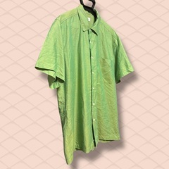 ✨極美品✨Christian Dior 半袖 オープンカラーシャツ 緑 コットンの画像