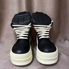 Rick Owens (リックオウエンス) MEGA BUMPER GEOBASKET SNEAKERS メガバンパー ジオバスケット ハイカットスニーカー シューズ ブラックの画像