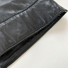 【美品 / UNTITLED】ラムレザ－ジャケット サイズM 黒 スタンドカラ－の画像