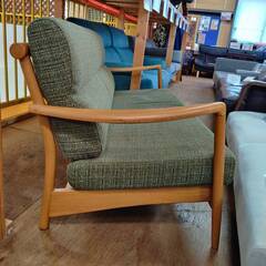 【愛品倶楽部柏店】東京インテリア 2人掛けソファ オットマン付 OAK LIFE 幅170cmの画像