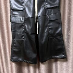  Rick Owens leather cargo pantsの画像