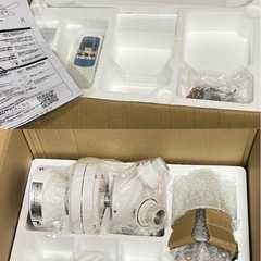 【電球付】シーリングファンライト/木目・白リバーシブル【未使用】の画像