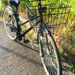 中古自転車 affiche 実用 自転車 27インチ LEDライト ブラック 通勤 通学 近所のお出掛けなどにの画像