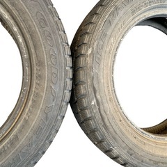 GoodYear ICE NAVI 165/65R13 スタッドレスタイヤ 2本セット バリ溝 冬タイヤ 13インチ ドリケツ 中古 タイヤ グッドイヤー アイスナビの画像